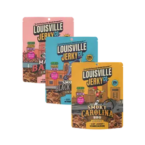 Louisville Jerky Co. - Organic Plant Based Jerky Variety Pack, 3 Flavors, High Protein, Low Fat, Gluten-Free, Non-GMO, Handmade in America