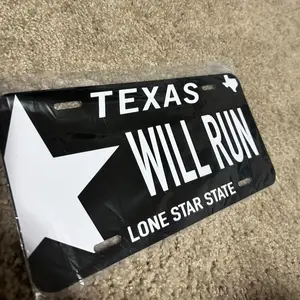 Texas WILL RUN License Plate- Custom License Plate