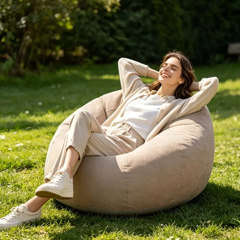 Foldable Large Air Lazy Couch Wear-resistant PVC Material Ergonomic Design Portable Leisure Chair Indoor Outdoor All Season Use Outdoor Sofa