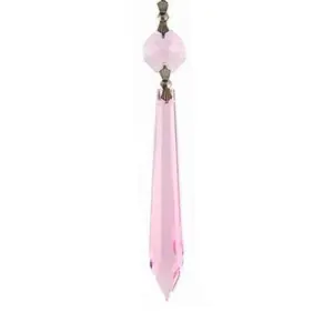 Pink Icicle Glass Crystals