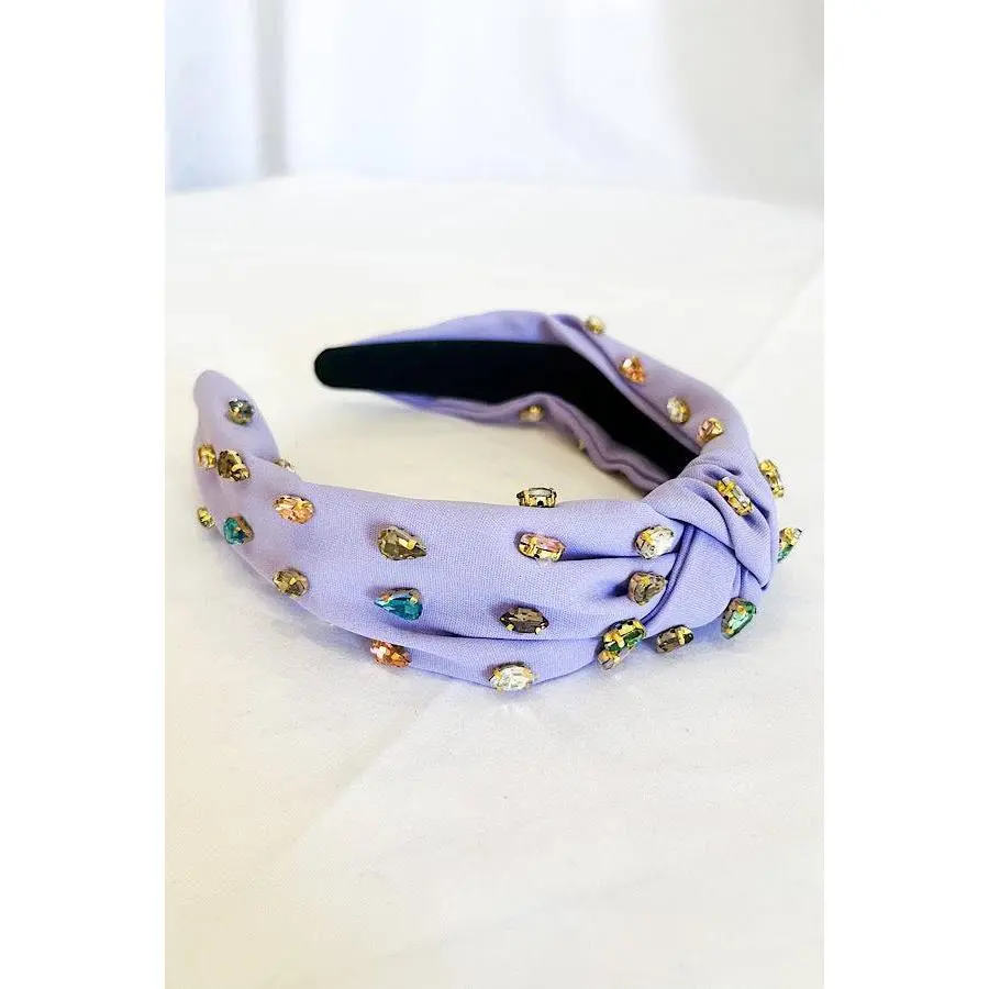Ivy Purple Rhinestone Headband