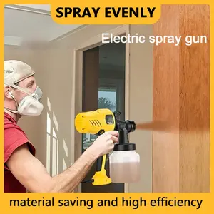 500w Hvlp Electric Spray Gun for Home DIY, 3 Spray Patterns with 3 Nozzles, 800ML Large Capacity, Easy to Clean, Ideal for Wood and Metal Surfaces, Power Tool, Efficiency