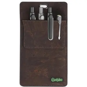 Premium Portuguese Cork Pocket Protector for Men Multi-Use Pocket Protectors for Shirts and Lab Coats For Pen Pencils Pointers and More 1 Pack Brown Pocket Organizer Protector