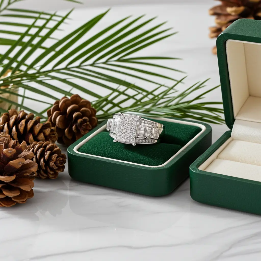 King Of Blings 925 Sterling White Silver 1.31ct Cubic Zirconia Cinderella Women's Ring Size 8 New with Tags