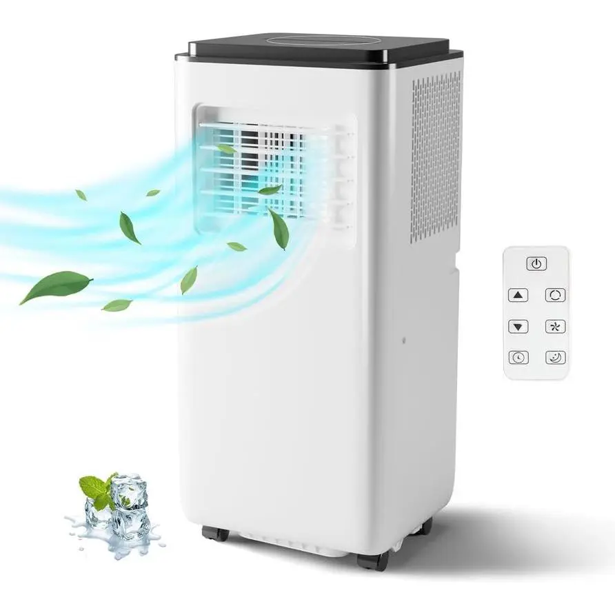 10000BTU Portable Air Conditioners Cool up to 450 Sq. Ft, 3 in 1 Portable AC Units for Rooms with Sleep Mode, 24H Timer, Remote Control, Window Vent Kit Aircon Cooler