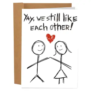 Sleazy Greetings Funny Greeting Cards for Partner - For Girlfriend Boyfriend Husband Wife - 5x7 Inch Individual Card with Kraft Envelope - Made in Denver, Colorado