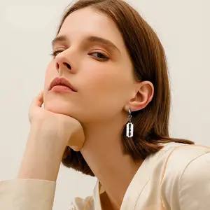 FaithHeart Stainless Steel Razor Earrings Goth Punk Gothic Drop Dangle Earring