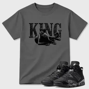 Shirt to match Black 6 Sneaker, Triple Black Sneaker Outfit Shirt, Retro 6 Style Match Tee, Minimal Streetwear Graphic T-Shirt