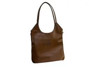 Pre-owned miu miu MiuMiu Nappa Ivy Hobo Tote Leather Bag(98%New)