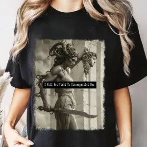 I Will Not Yield to Disrespectful Men Shirt, AOC Quote Shirt, AOC Tee, Liberal Feminist FDT Protest Shirt, Resist T-Shirt, Women Rights Cotton Top