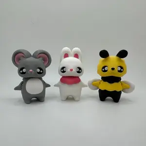 3D Printed Animal Pixies – Bee, Bunny, or Mouse