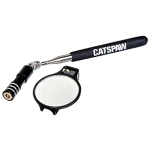212 MAIN Mayhew MAY17955 2 in. Dia. Stainless Steel Magnetic LED Lighted Magnifying Inspection Mirror, Magnifying Mirror, Led Lighted Mirror
