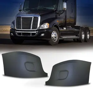 Torque Freightliner Cascadia Bumper Left and Right Cover Replacement Set (without Fog Light Hole) for 2008-2017 Semi Trucks Driver Left Side LHD Passenger Right Side RHD (TR067-L & TR067-R)