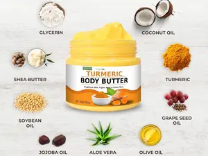 Turmeric Face Cream – All Natural Skin Brightening Lotion – Turmeric Whipped Body Butter for Dark Spots, Hyperpigmentation – Turmeric Skincare Cleanses, Fights Acne, Evens Tone, Scars, Sun Damage
