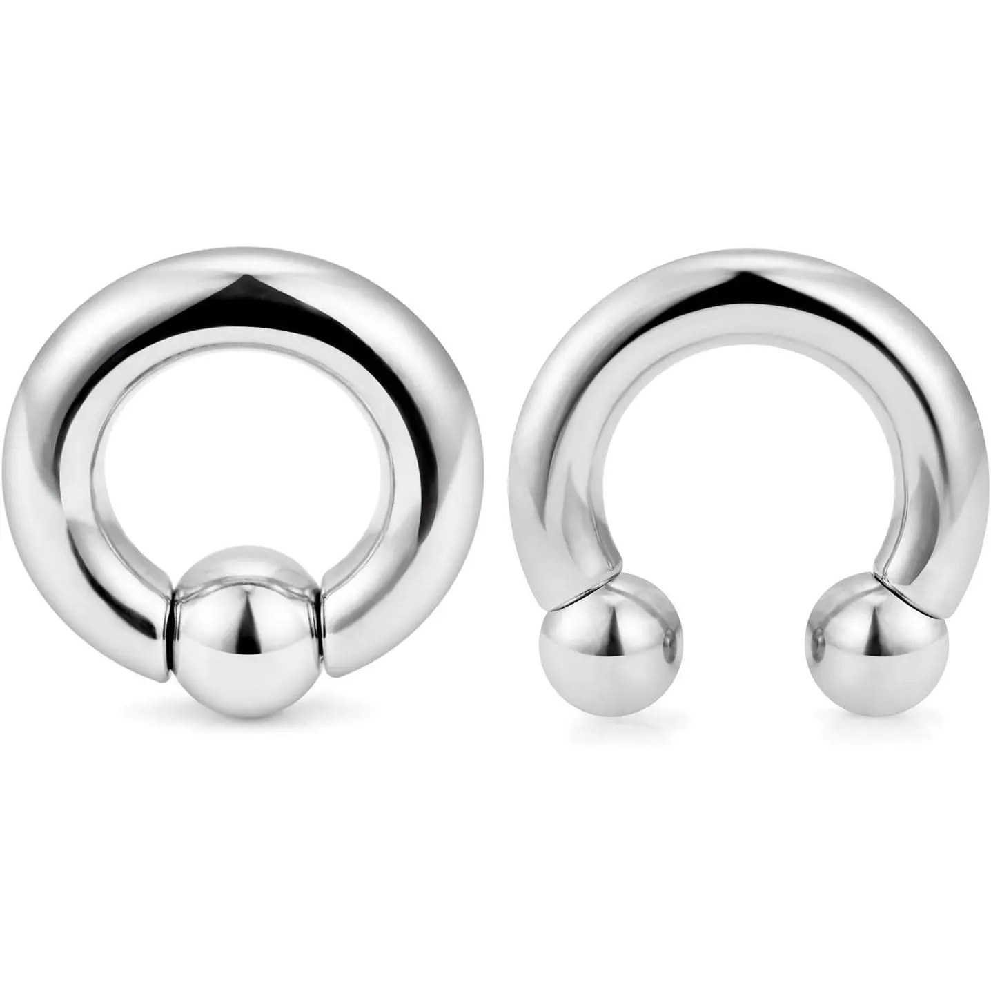 0G Septum Rings Large Ear Earrings Gauges Septum Stretcher kit 0 gauge Surgical Stainless Steel Wide Septum Nose Earrings Gauges Tunnel Plug Hoops Stretch Piercing Women Men