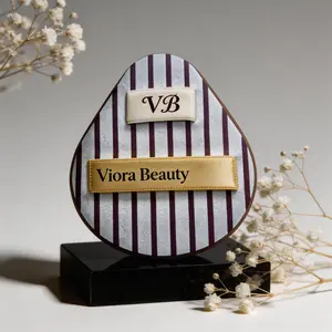 Viora Beauty Zebra stripes Teardrop Makeup Sponge, Non-Latex Powder Puff for Flawless Foundation & Concealer Blending