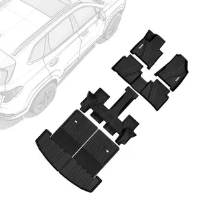 OEDRO TPE Floor Mats fits 2024-2026 Hyundai Santa Fe Hybrid 7 Seat, 1st, 2nd, 3rd Row & Trunk Mat & Seat Back Mat, All Weather, Waterproof