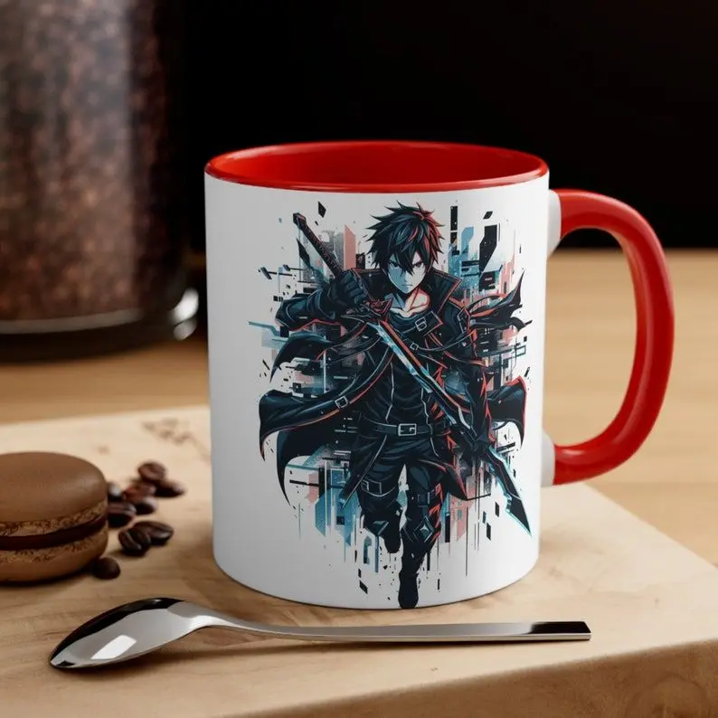 Kirito Sword Art Online coffee mug  |  Anime mug | SAO gift |  Anime cup |Anime lover gift | Anime lover mug |  Accent coffee mug | 11oz |