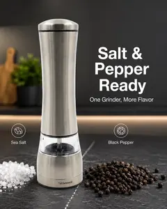 Kitchen/Dining Table Dual-Use Grinder for Steak & BBQ, Pepper & Sea Salt Seasoning Grinder, Manual Outdoor Grinding Jar, Ceramic Grinding Blades,