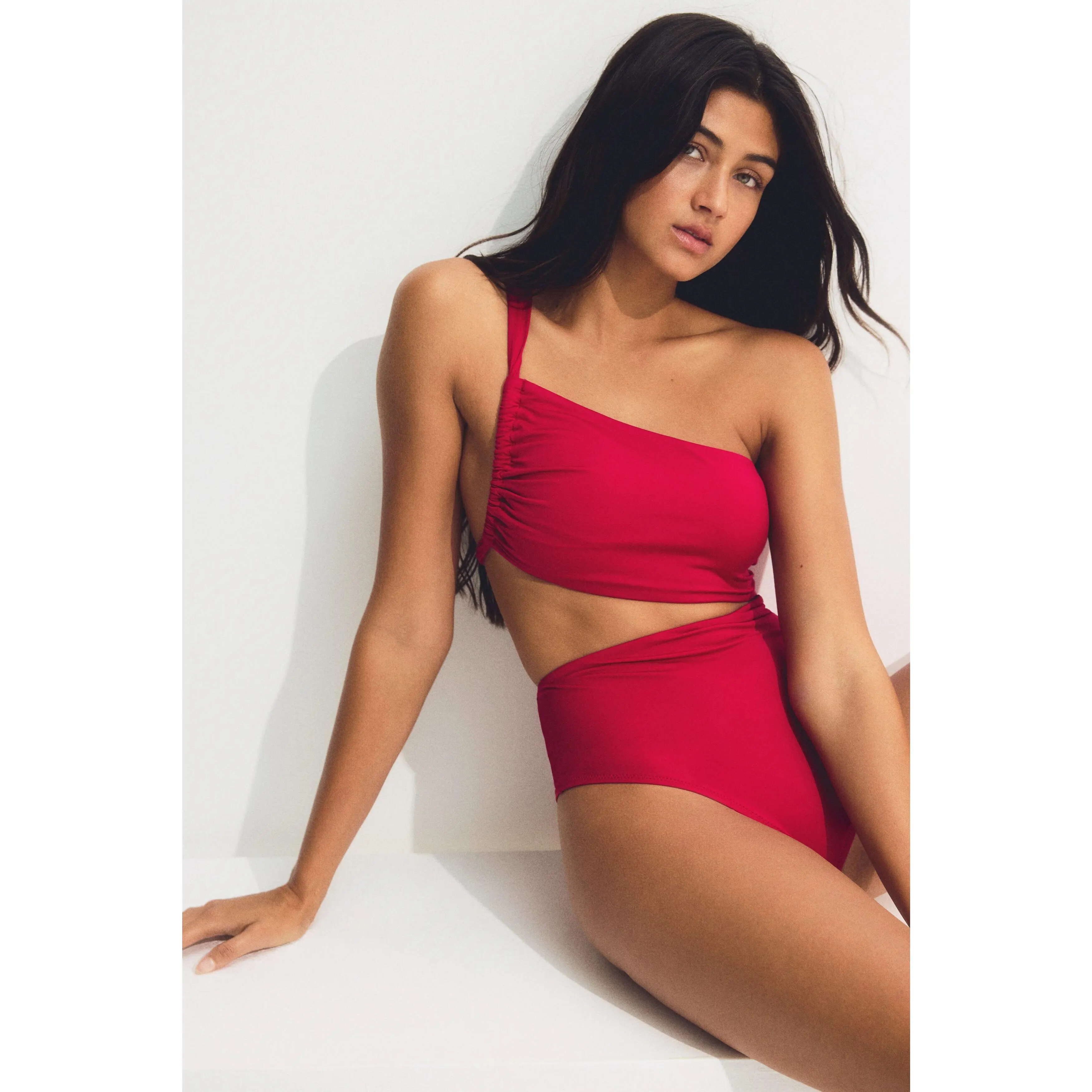 H&M One-shoulder cut-out swimsuit