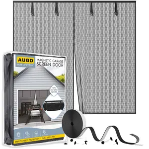 AUGO Magnetic Screen Door - Self Sealing, Heavy Duty, Hands Free Mesh Partition Keeps Bugs Out - Pet and Kid Friendly - Patent Pending Keep Open Feature - 38 Inch x 97 Inch