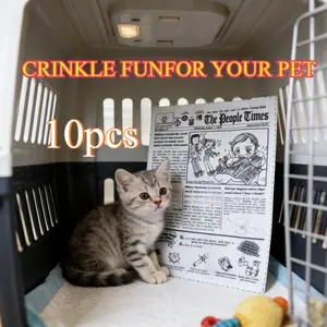 10pcs Upgraded Pet Simulation Newspaper Toys, Sound Paper Chew Toy, Dog Stress Relief, Durable Non-Toxic, Interactive Fun for Small Medium Dogs