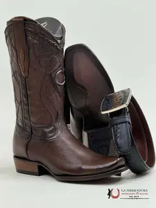 CUADRA CU801 BOOTS BROWN SEMI SQUARE TOE CU801