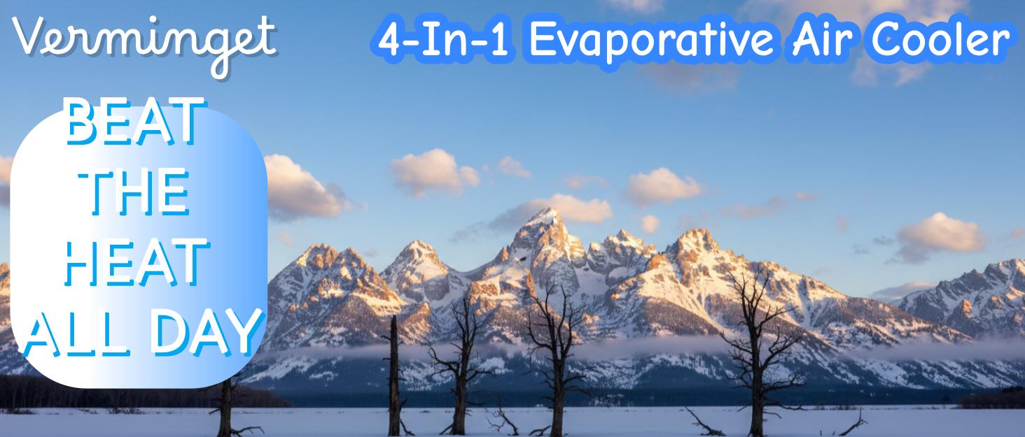 2026 Upgraded Windowless Portable Air Conditioner, Evaporative Cooler, 10GAL Detachable Tank, Oscillation, Timer, Quiet, 30H Cooling Fan for Bedroom and Garage