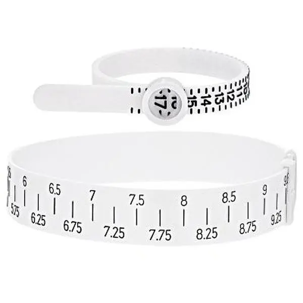 JTV Ring Sizer with Magnifying Glass and Wrist Sizer in White