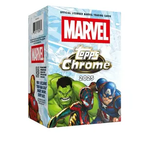 Marvel Topps Chrome Blaster Box 2025 - 2 Exclusive Lava Parallels & 1 Iron Man Gold Insert Trading Card Set