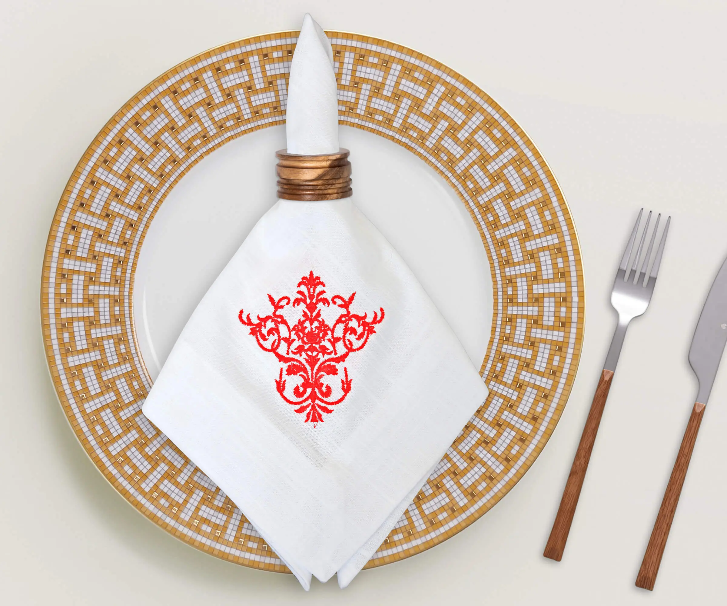 White Napkins - Embroidery Napkins