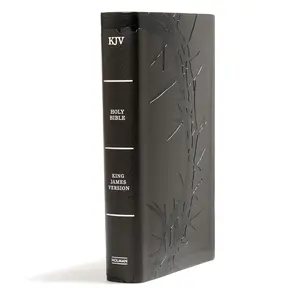 KJV Large Print Personal Size Reference Bible, Charcoal LeatherTouch Crown of Thorns, Indexed, KJV Holy Bible, Red Letter, Pure Cambridge Text, Presentation Page, Cross-References, Full-Color Maps