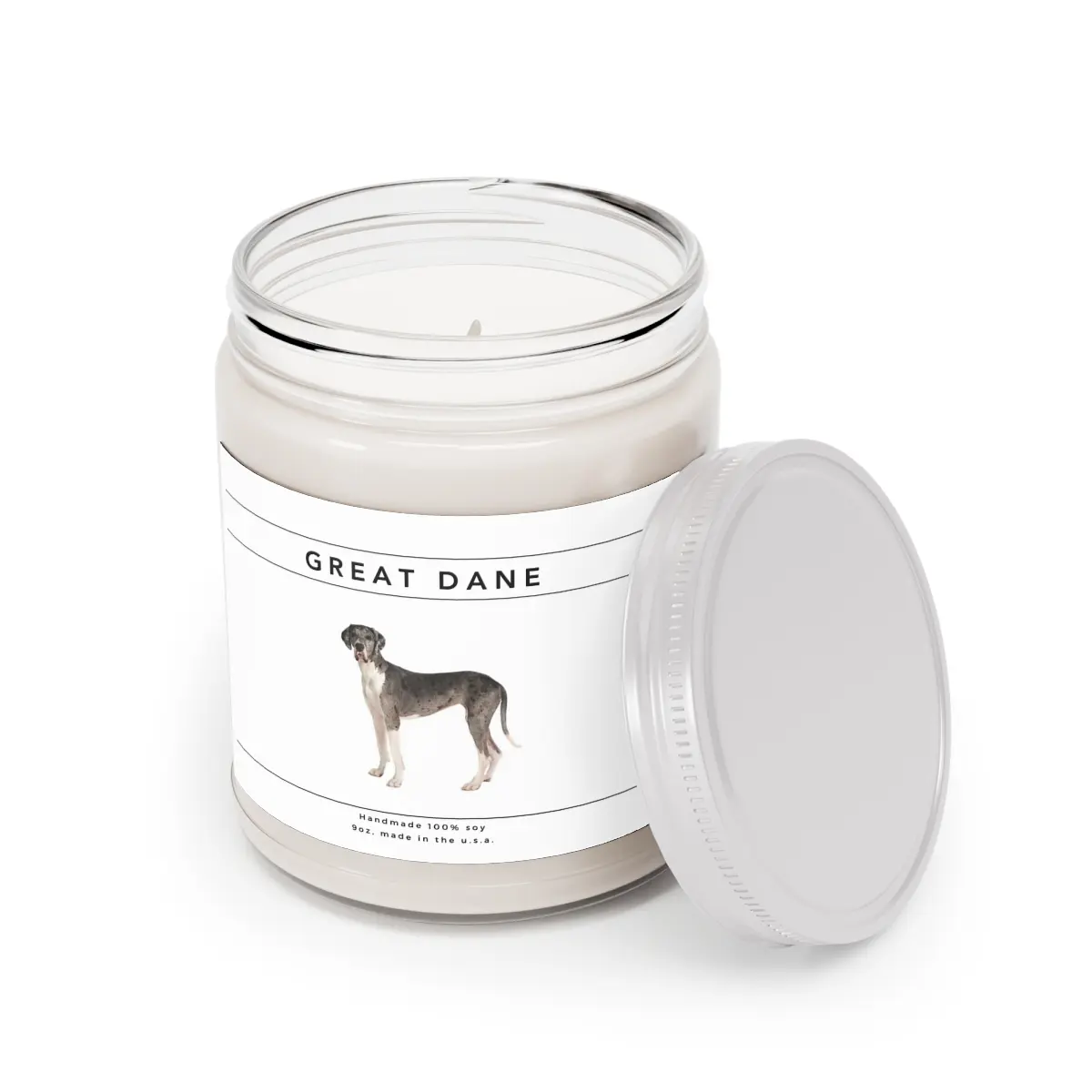 Great Dane dog Candle, 11 oz Comfort Spice, perfect holidsy gift!