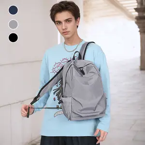 Versatile Backpack for Women and Men Solid Color Sports Bag Adjustable Strap Rucksack for Camping and Travel