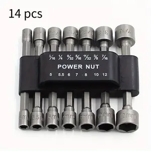 Powerful Socket Inner Hexagonal Wrench Hexagonal Handle Screwdriver Socket Extension Rod Pneumatic Screwdriver Insert Tool Set Screwdriver Bits Screwdriver Components
