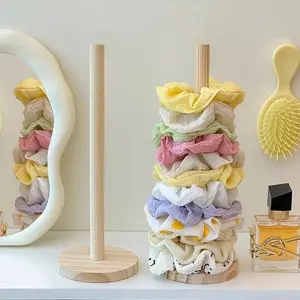 Vertical wooden bracelet display stand, multifunctional desktop storage rack, suitable for bracelets, watches, hair ties, headbands, home jewelry storage rack