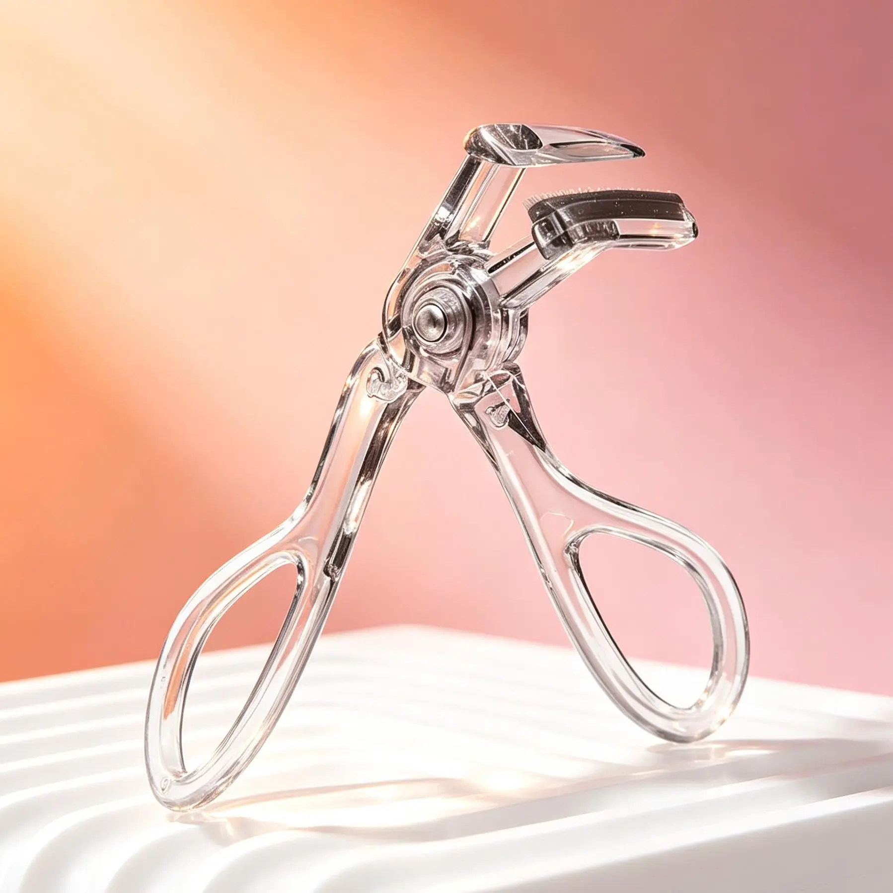 Clear Transparent Eyelash Curler for Travel, Mini Lash Curler Designed for Hooded Eyelid, Ideal for Round Eyes, Straight Stubborn Lashes, Compatible With Lash Clusters, Made for Asians, Unisex Tool for Men, Gentle Structure Protects Natural Eyelashes