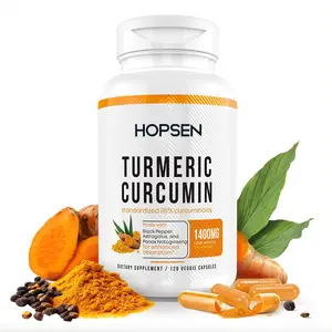 Turmeric Curcumin with BioPerine Black Pepper 1400mg, Support GLP-1 Naturally, Max Absorption Turmeric Supplement for Joint Support with 95% Standardized Curcuminoids C3 Complex, Non GMO, 120 Capsules Healthcare Edible Fitness Dietary