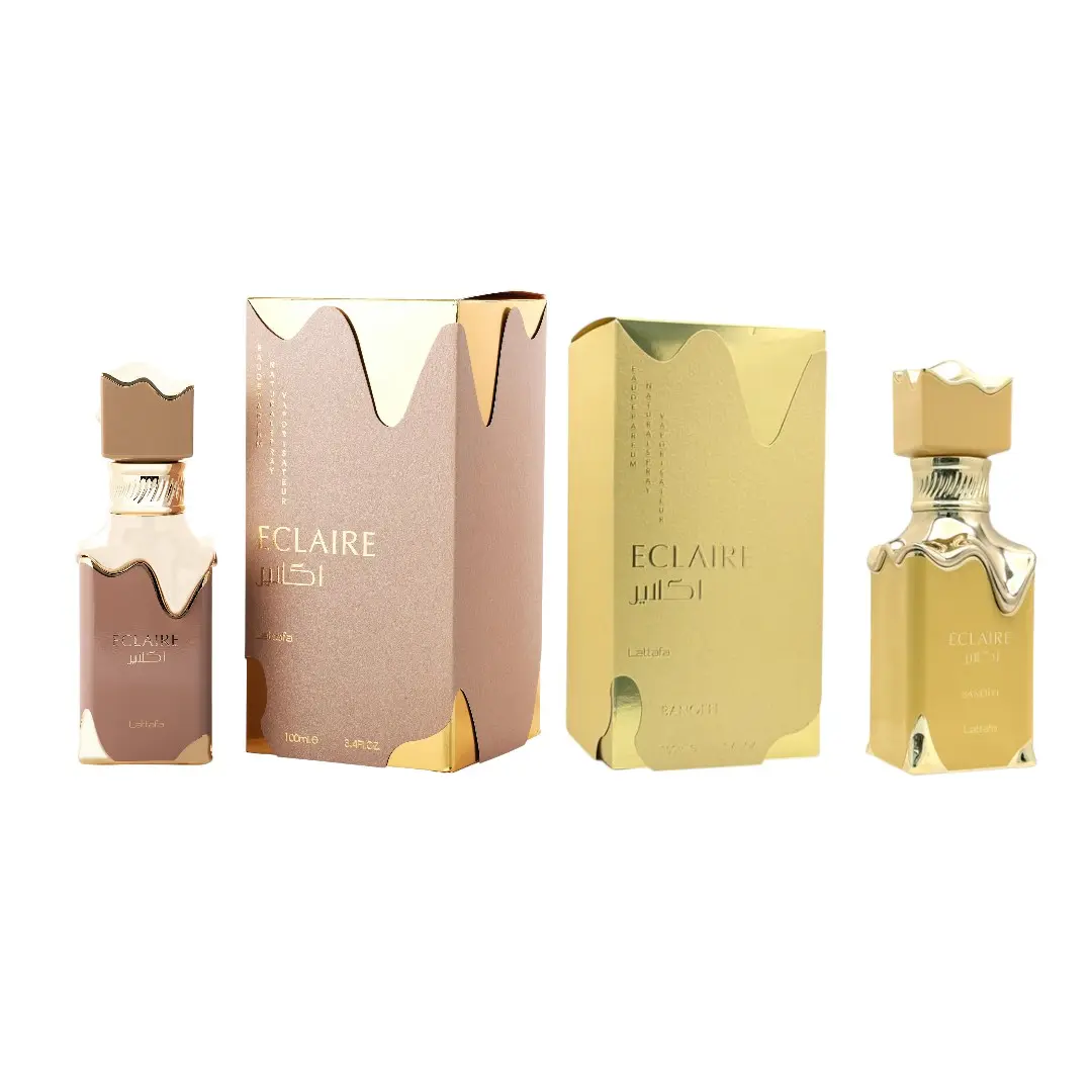 Lattafa Banoffi + Eclaire Unisex Eau De Parfum - 100 ML-3.4 oz Alcohol-Based Single Item with Banana, Caramel, Praline, Vanilla Notes & Rich Indulgence