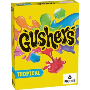 Gushers Tropical Flavors Fruit Flavored Snacks 6 Count
