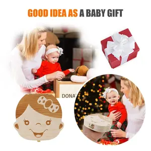 Wooden Baby Tooth and Hair Box for Keepsakes, Baby Hair and Tooth Storage for Memorable Milestones, Unique Baby Gifts and Collectibles