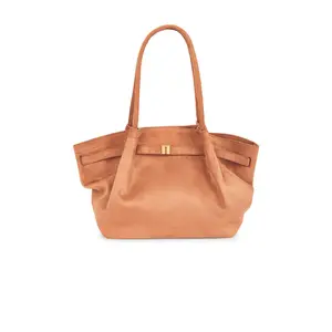 JW PEI Hana Medium Faux Suede Tote Bag in Brown
