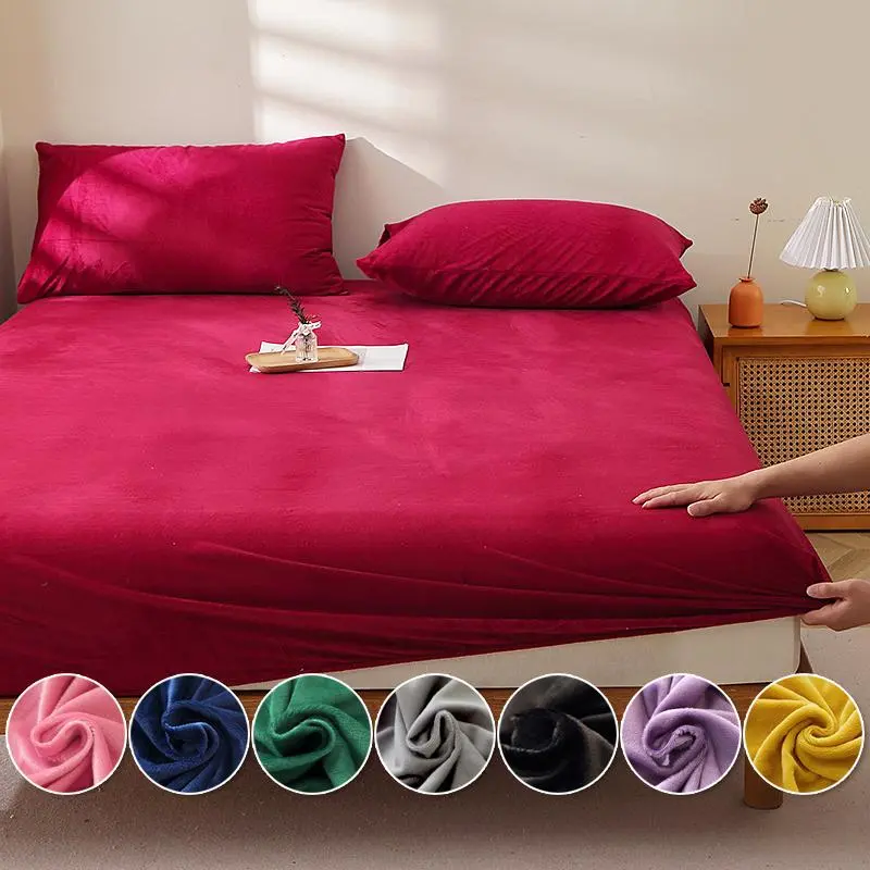 Solid Color Silky Satin Fitted Sheet Set, Silky Bed Sheets, Soft Comfy Bedding, 2/3 Counts/set Including 1 Count Fitted Sheet & 1/2 Counts Pillowcase, Soft Comfortable Polyester Bedding Set for Home Bedroom
