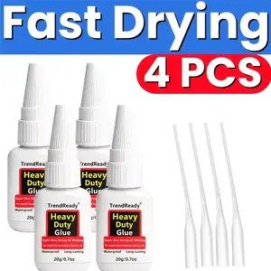 4PCS Clear Fast-Drying Super Glue Suitable for Jewelry Making, Paper Crafts, Fine Tip Precision Adhesive with Bonding for DIY Crafts, Suitable for Jewelry Resin, Scrapbooking, Card Making