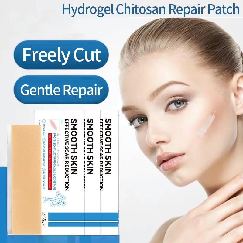 Silicone Scar Patches, Easy to Apply 3 Piece Set for Safe Surgical Scar Repair and Rehabilitation, Surgical Scars, Wound Healing