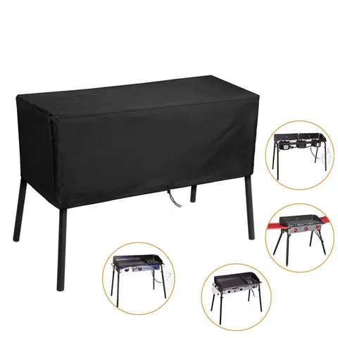 1pc 2-Burner Camp Stove Patio Cover, Outdoor Cover for Camp Chef 2 Burner Burners Stove, Gas Stove Cover, Protective Shield for Outdoor Kitchen, Stovetop Cover, Polyester Cover