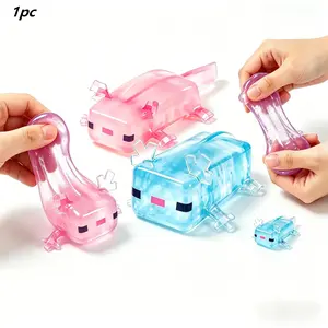 Cute Fish Stress Relief Toy, Fun Slow-Return Water Drop Fish, Glitter Version, Relieves Anxiety, Portable Relaxation Gift for Adults and Kids