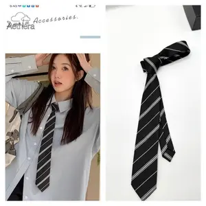 Unisex Arrow Striped Pre-Tied Necktie No-Tie Easy Wear Design Classic Striped for Men Women Versatile for Shirt Blazer Office Daily Outfits Trending on TikTok