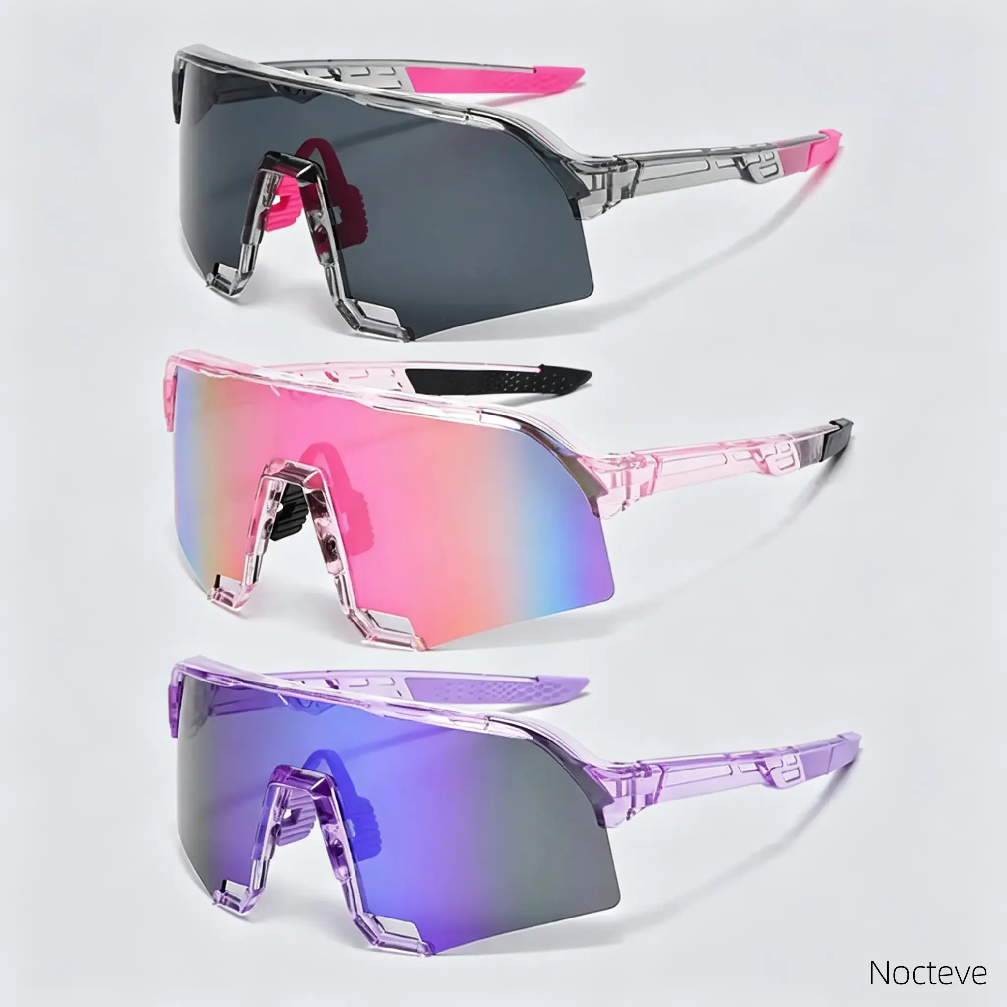 Unisex 3-Pack Oversized Frame Sunglasses, UV400 HD Coating Colorful Lenses, Casual Eyewear for Outdoor Wear & Daily Activities