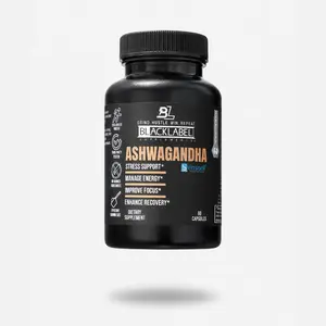 BLACKLABEL SENSORIL® Ashwagandha - Stress Energy & Focus Support 60 Capsules Adaptogen for Recovery Clarity & Sports Performance - Healthcare